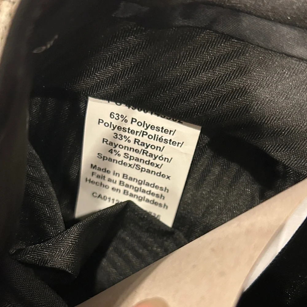 Calvin Klein Mens Slim Fit Dress Pants Black 36x32 Four-Way Stretch 1882280